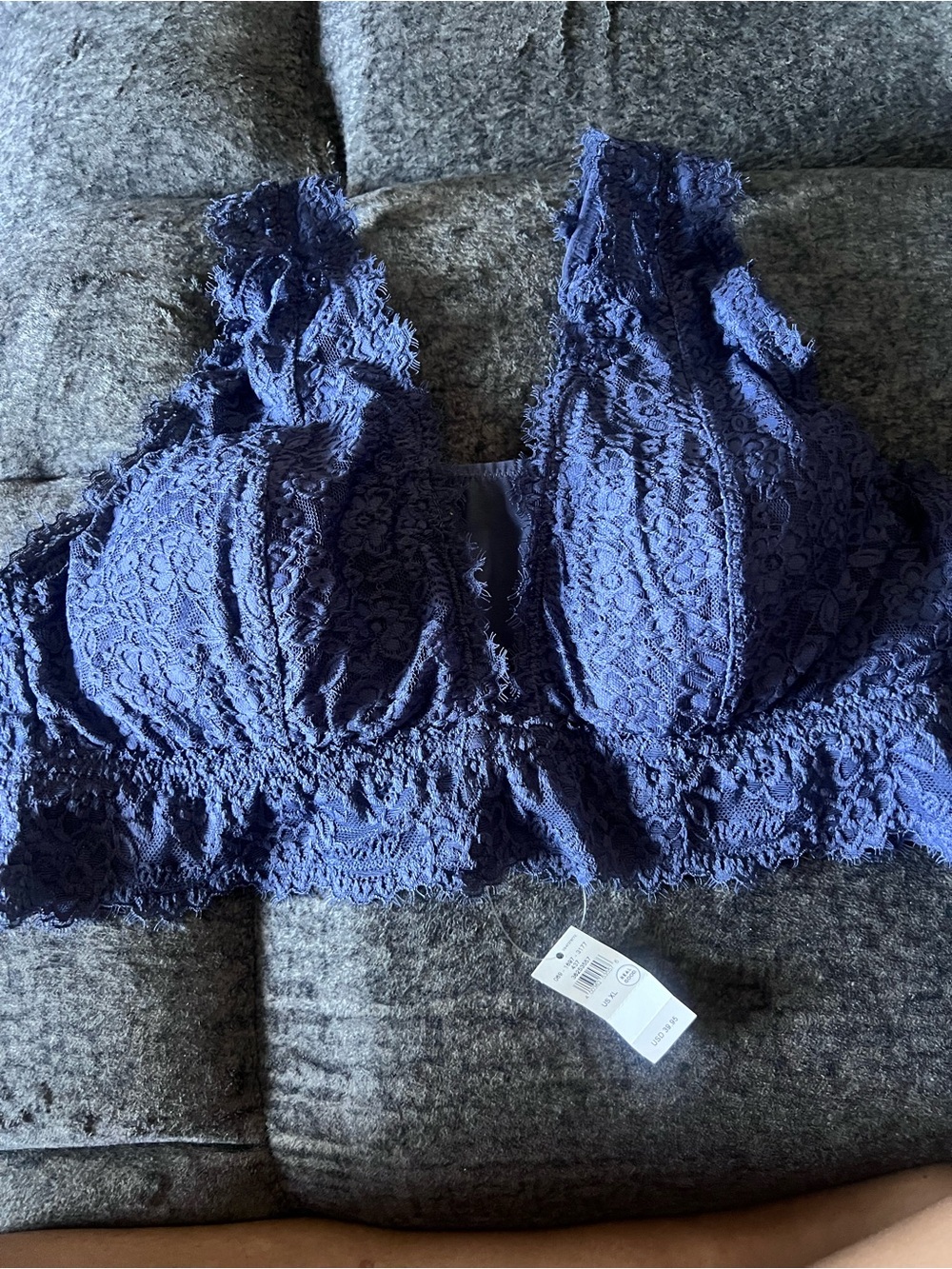 NWT!! aerie Lace Longline Bralette - Navy